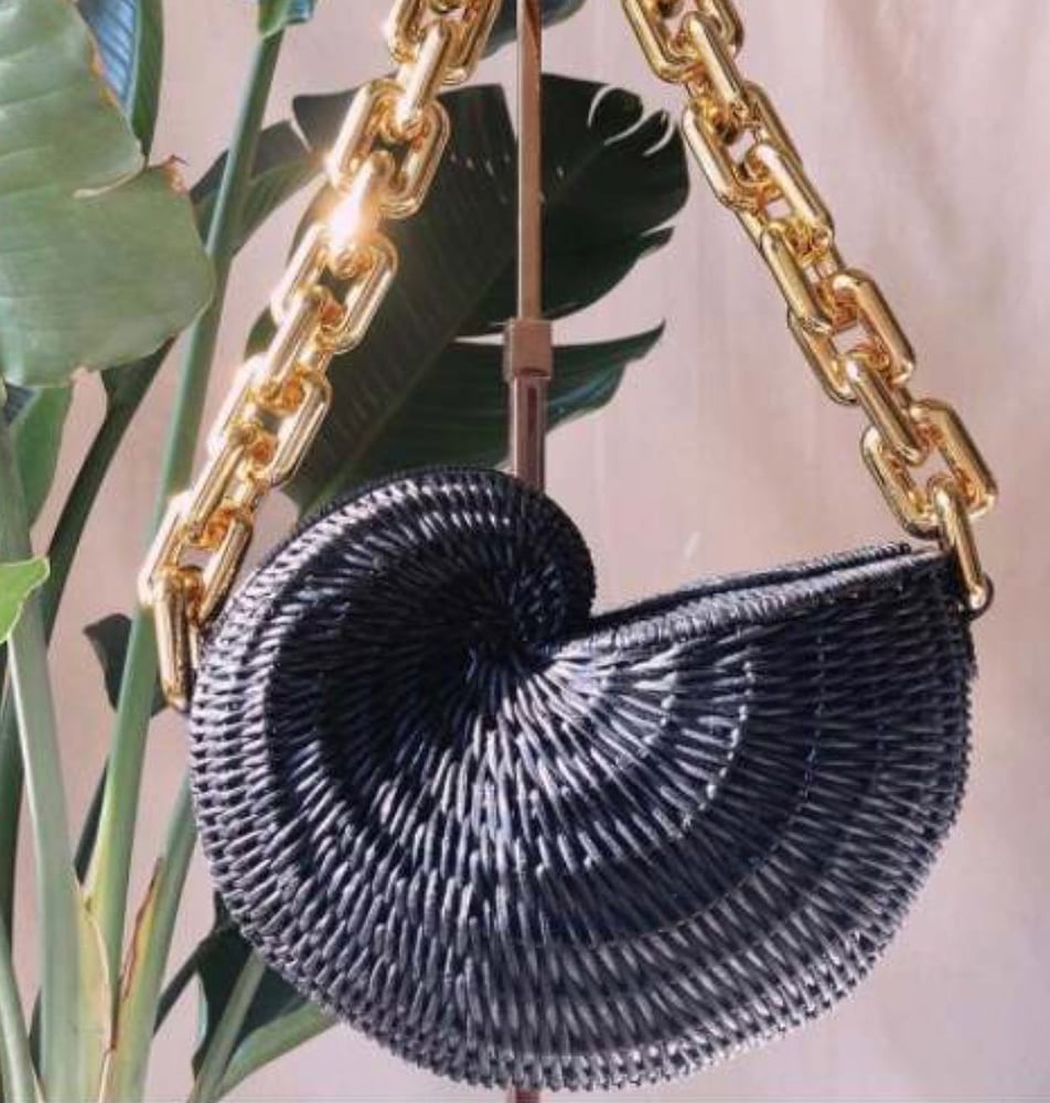 Image of Black Rattan Seashell