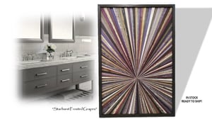 Image of Artwork Reclaimed Wood "Starburst Frosted Grapes"