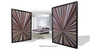 Image of Artwork Reclaimed Wood "Starburst Frosted Grapes"