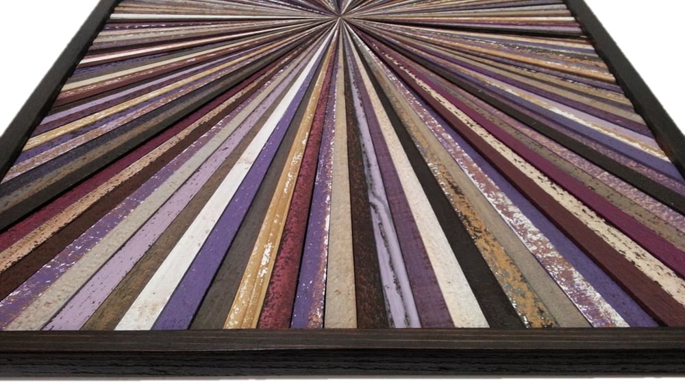 Image of Artwork Reclaimed Wood "Starburst Frosted Grapes"