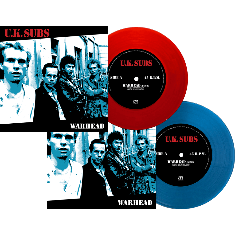 U.K. Subs - Warhead - Limited edition 7" single - Blue or Red vinyl