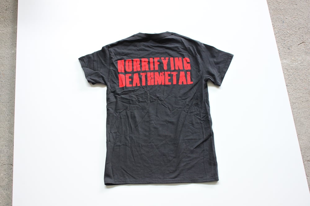 PROSTITUTE DISFIGUREMENT - Horrifying death metal T-Shirt (red print)