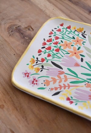 Image of BANDEJA DE CERÁMICA PINTADA A MANO