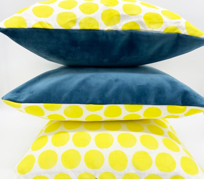 Yellow spotted cushion