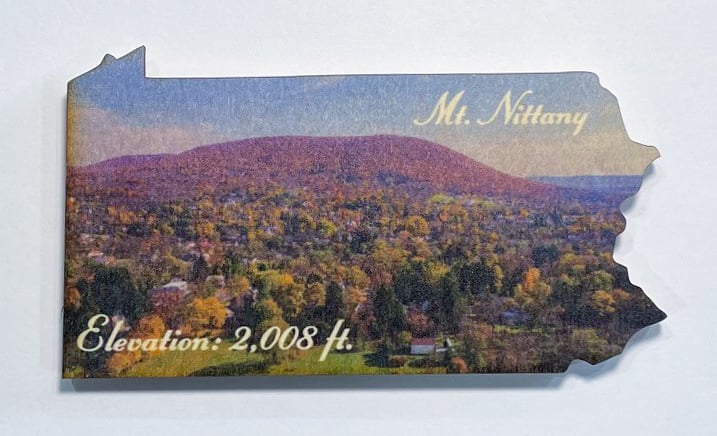 Image of Mt. Nittany Elevation Wood Magnet 