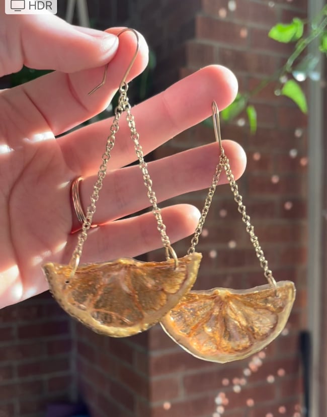 JUICY half lemon earrings 