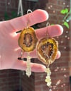 JUICY kiwi and citrine earrings