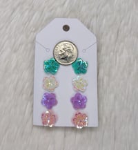 Iridescent Pastel Flower Stud Pack 