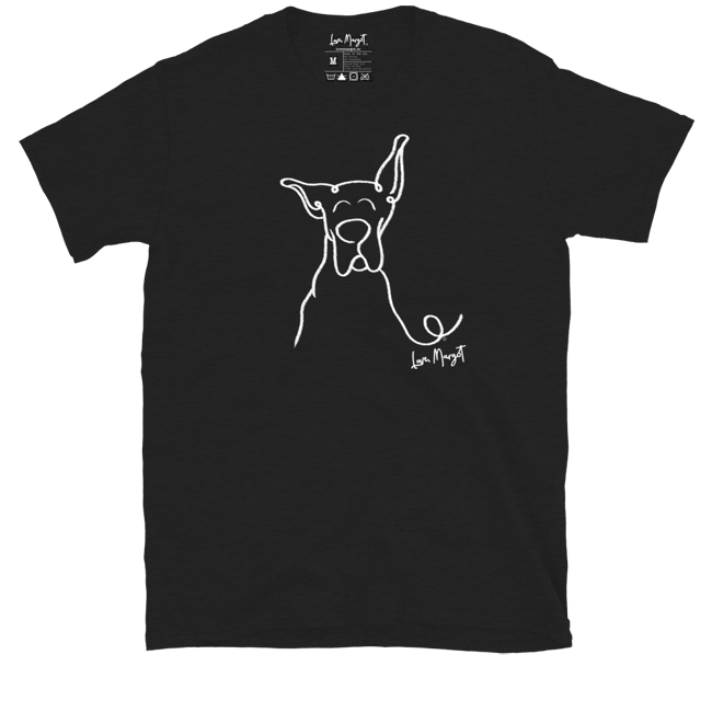 Great Dane Shirt Doodle Sketch Representational Cropped Great Dane