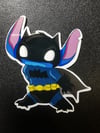 Stitch as The Dark Knight Sticker
