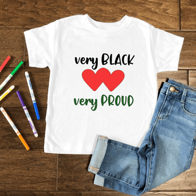 Image of Very Black Very Proud Heart- Child Shirt