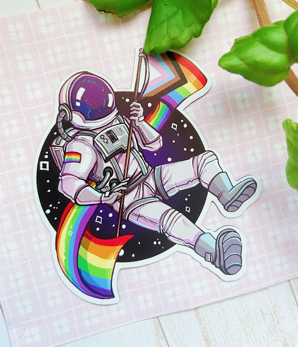 Rainbow Astronaut Magnet