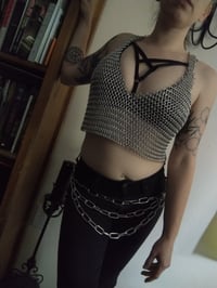 Image 1 of Hellbent MAIDENSTEEL Chainmaille Crop Top