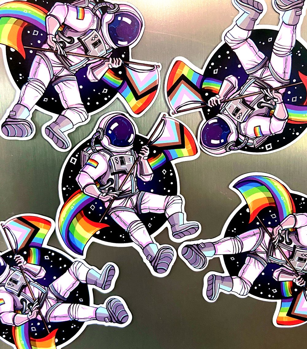 Rainbow Astronaut Magnet
