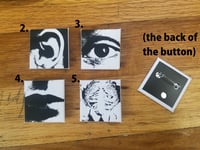 Image 4 of Square Discharge Hear Nothing See Nothing Say Nothing 1.5 Inch button