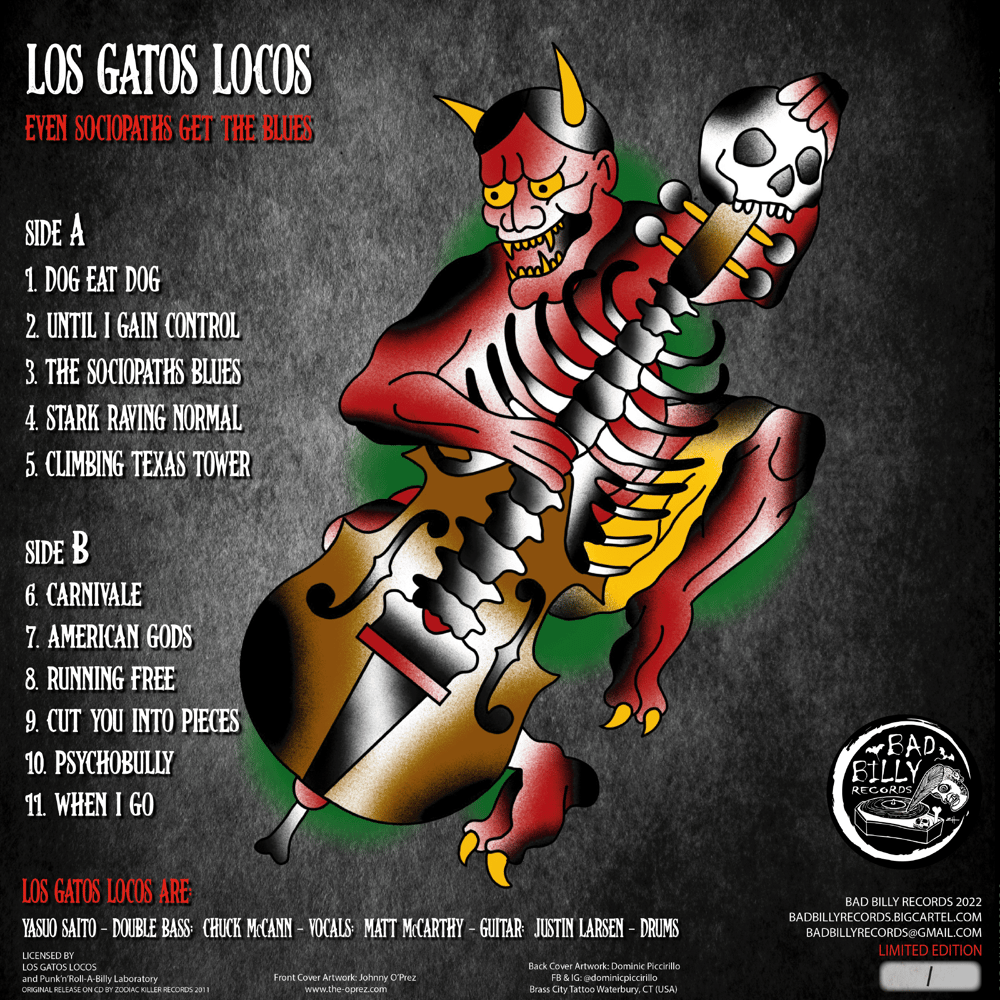 LOS GATOS LOCOS - EVEN SOCIOPATHS GET THE BLUES (RED) LTD 100 