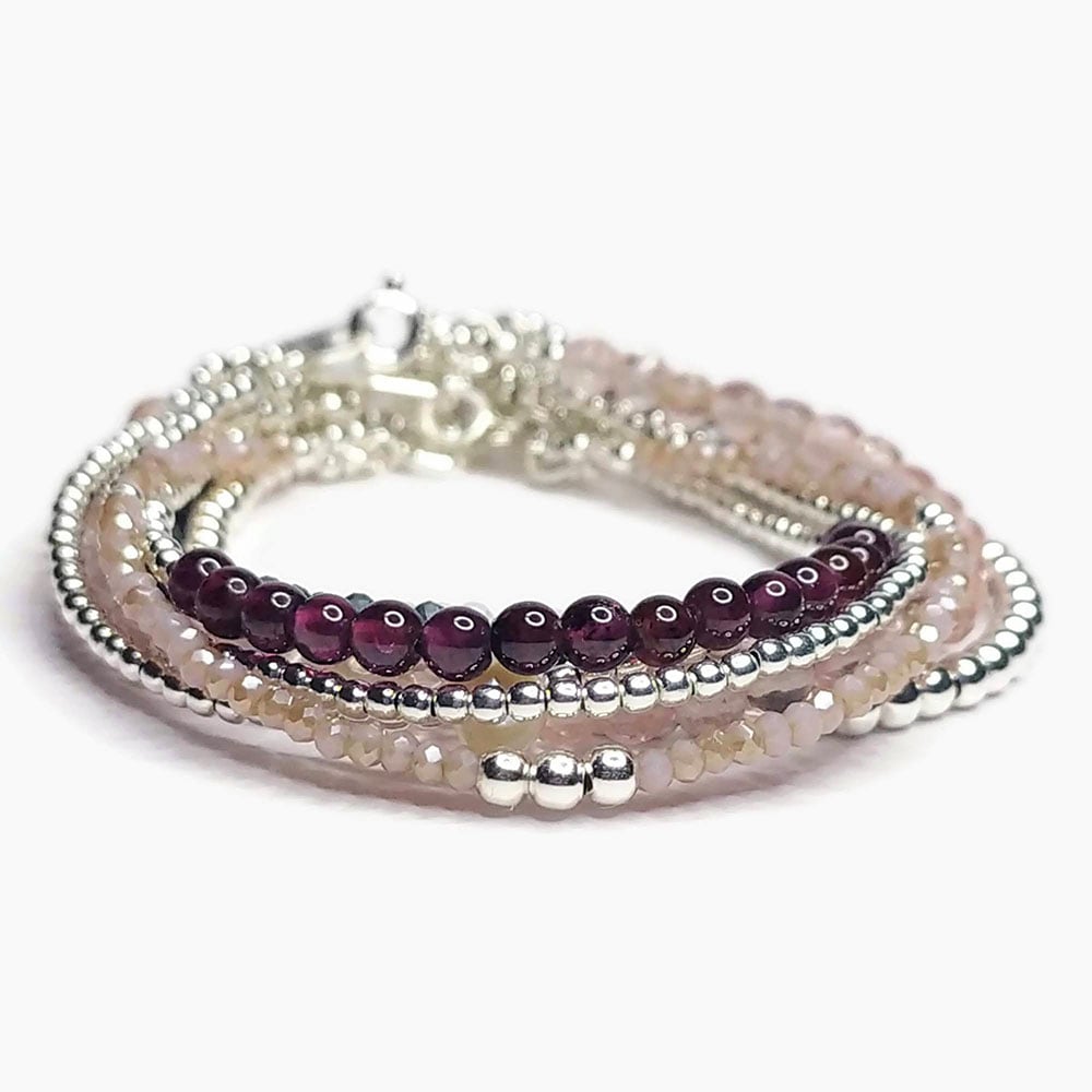 Image of Bracelets Perles et Boules argent
