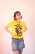 IRISH GAY RIGHTS MOVEMENT T-Shirt (Mustard yellow, black print)