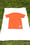 Image of sign here tee in orange 