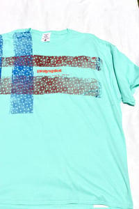 Image of our turn tee in baby blue 
