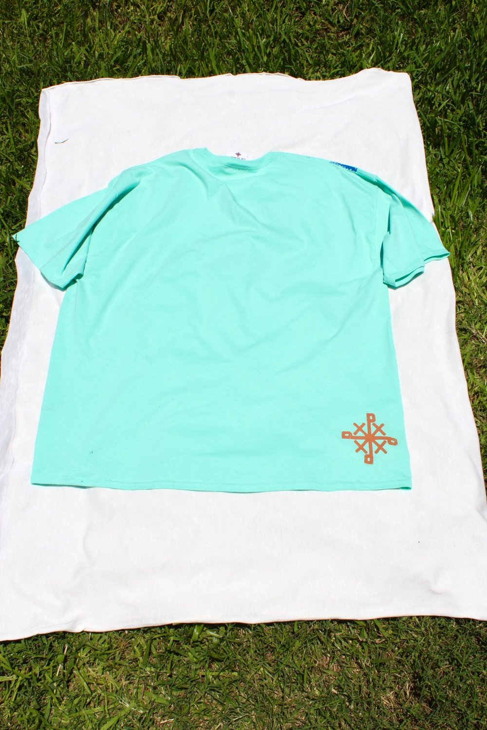 our turn tee in baby blue 