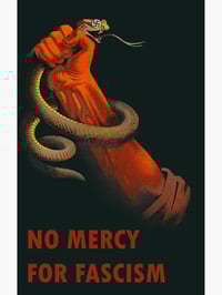 Image 1 of No Mercy for Fascism A3 Poster