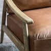 Mid Century Armchair - Tan Leather