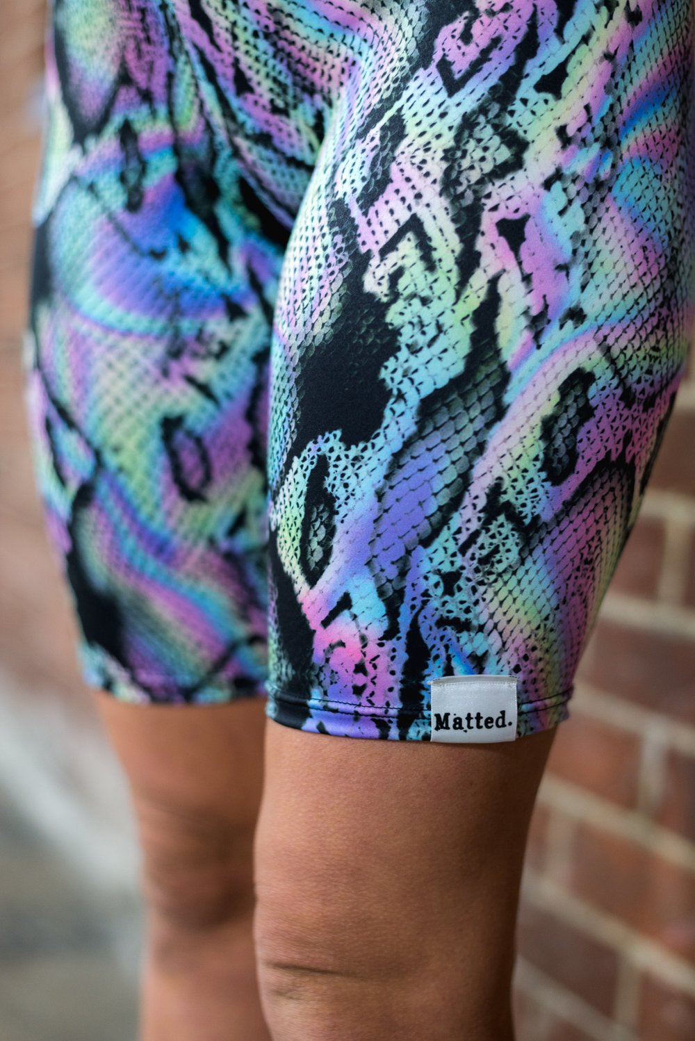 Psychedelic Snake Skin Sustainable Cycling Shorts