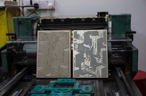 Image of Wood Sculpture - Letterpress Print
