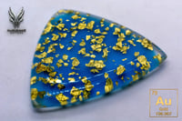 Image 2 of 6mm 'Real Gold Leaf Flakes' plectrum 