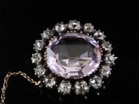 Image 2 of LATE GEORGIAN EARLY VICTORIAN 18CT AMETHYST DIAMOND CLUSTER BROOCH