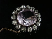 Image 3 of LATE GEORGIAN EARLY VICTORIAN 18CT AMETHYST DIAMOND CLUSTER BROOCH