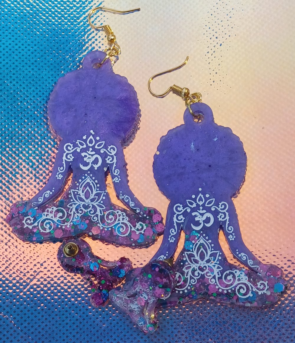 Image of Afro Goddess "Om" earrings 