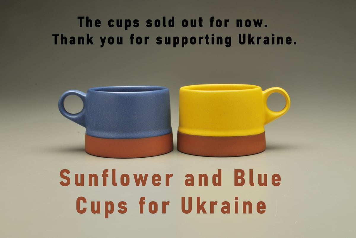 Image of Sunflower & Blue Cups for Ukraine