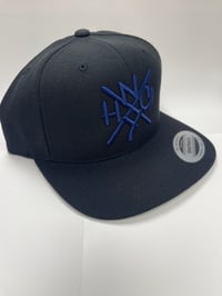 The ORIGINAL NYHC New York Hardcore Snapback Hat Black With Dark Blue
