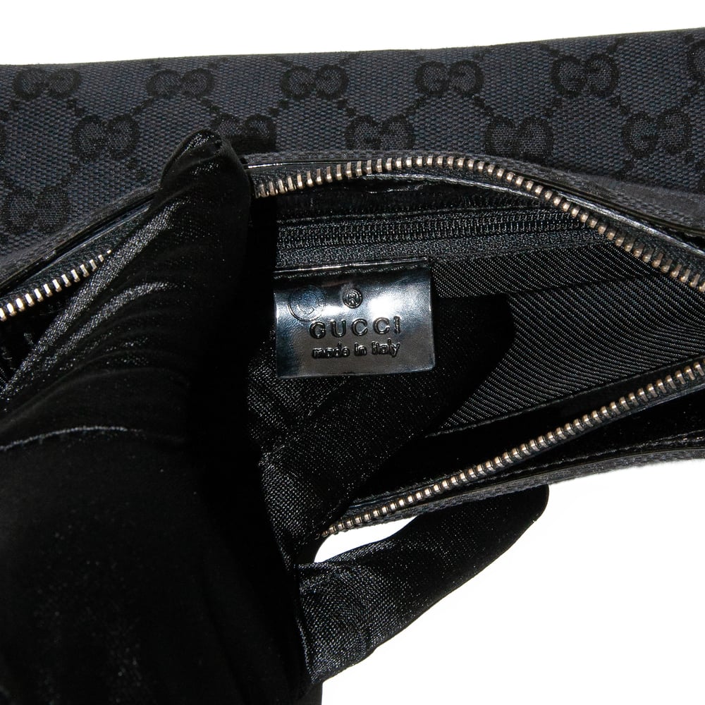 Image of Gucci by Tom Ford Black Monogram Shoulder Bag