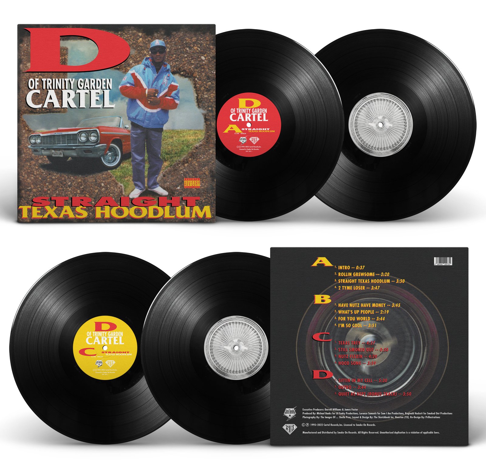 D of Trinity Garden Cartel - Straight Texas Hoodlum Vinyl