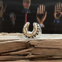 Image 1 of STAMPED HORSESHOE MEXICAN BIKER RING