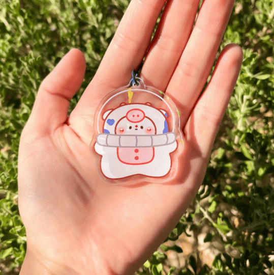 Image of Holo Astronaut Moobo Acrylic Charm