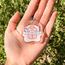 Image 1 of Holo Astronaut Moobo Acrylic Charm