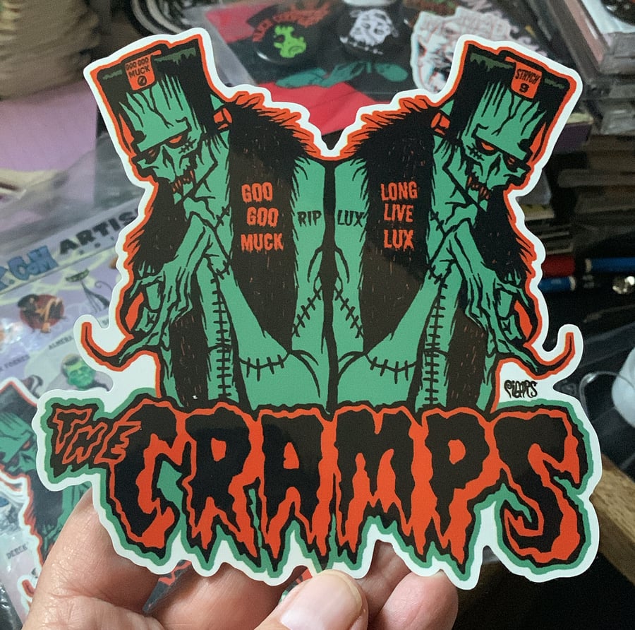 Image of Cramps tribute to Lux sticker 