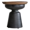 Sculptural Black Side Table 