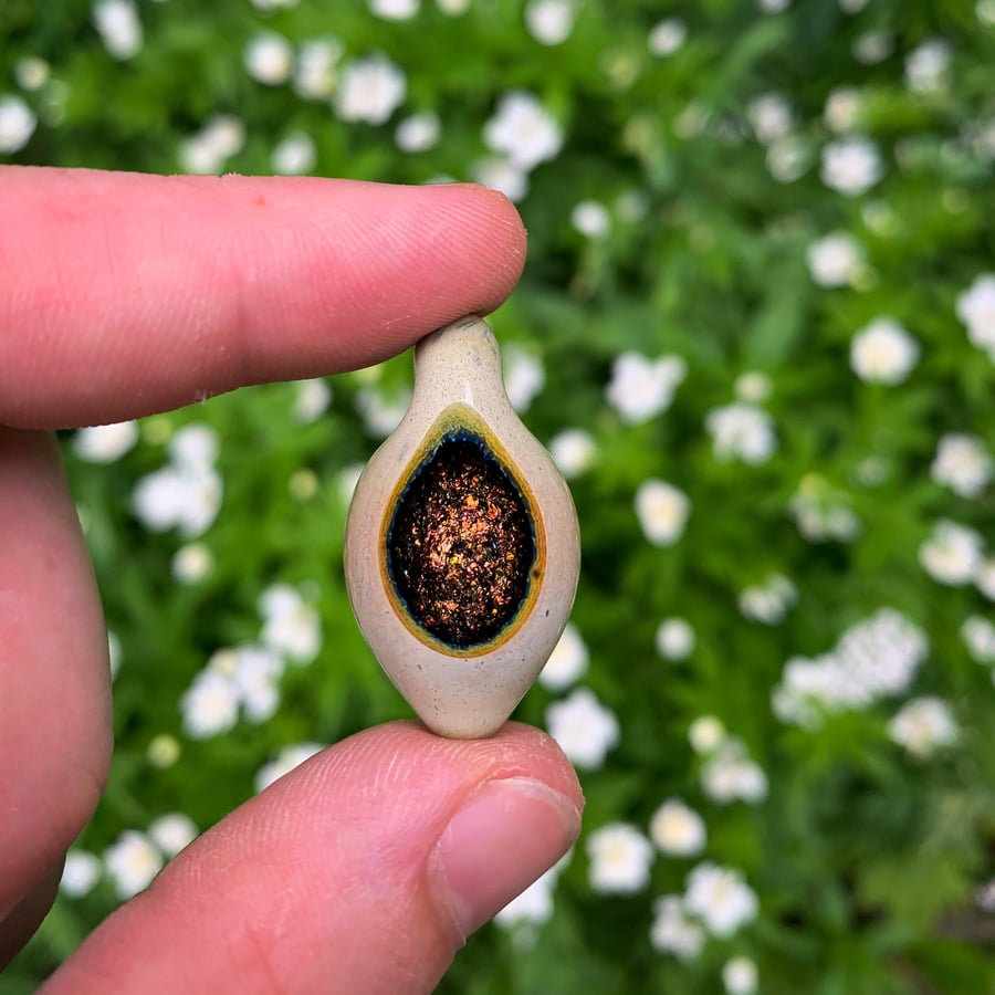 Image of Mini Silver Strike Geode Pendant 