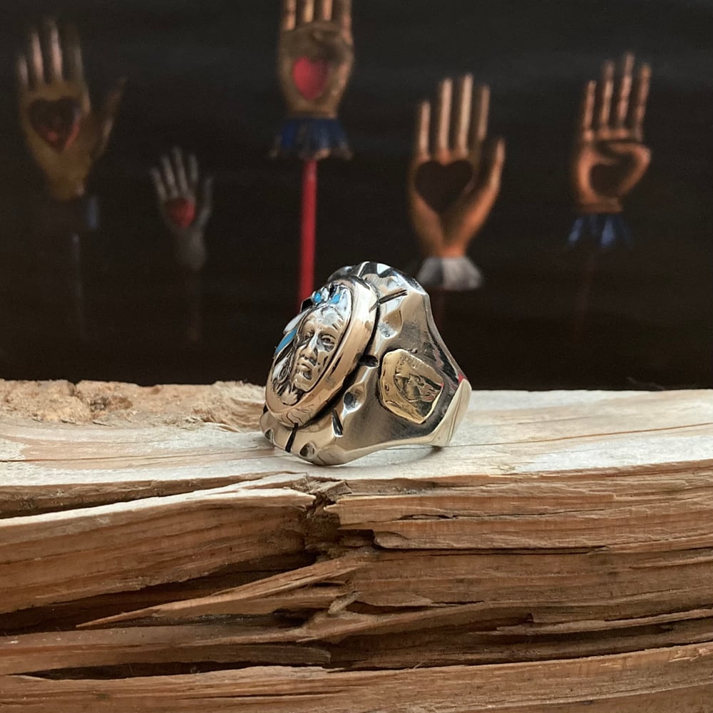 ENAMEL HEADDRESS CHIEF RING