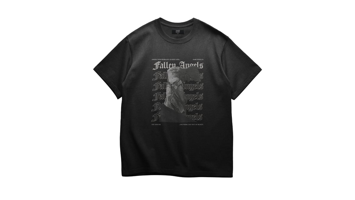 Fallen Angels Oversize Tee | Black | RARE HYPE Collections