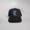Zombie Shark Snapback (w/White Stroke) Black Hat