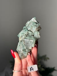 Image 2 of FAIRY HOLES POCKET CUBIC FLUORITE -LADY ANNABELLA MINE UK- A