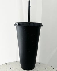 Image 1 of Blank Cold Cup Tumbler - Glitter Black