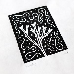 Seaweed #2, Original Lino Print