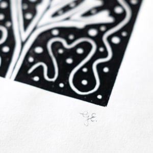 Seaweed #2, Original Lino Art